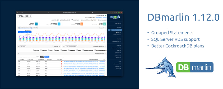 DBmarlin 1.12.0 released - with grouped statements view